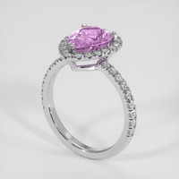 3.22 Ct. Pinkish Purple Sapphire Ring, Platinum 950 2