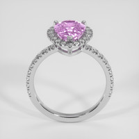 3.22 Ct. Pinkish Purple Sapphire Ring, Platinum 950 3
