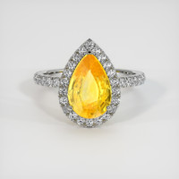 3.10 Ct. Sapphire Ring, Platinum 950 1
