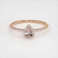 0.79 Ct. Sapphire Ring, 14K Rose Gold 1