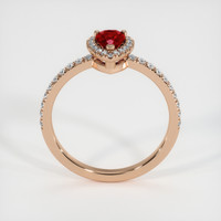 0.43 Ct. Ruby Ring, 14K Rose Gold 3