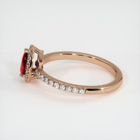 0.43 Ct. Ruby Ring, 14K Rose Gold 4