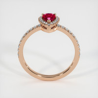 0.38 Ct. Ruby Ring, 14K Rose Gold 3