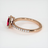 0.38 Ct. Ruby Ring, 14K Rose Gold 4