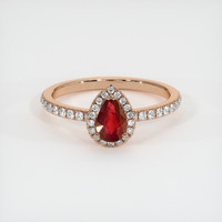 0.58 Ct. Ruby Ring, 14K Rose Gold 1