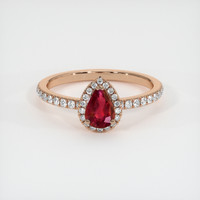 0.36 Ct. Ruby Ring, 14K Rose Gold 1