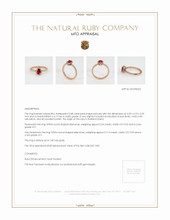 Ruby Ring 0.48 Ct., 14K Rose Gold Appraisal