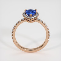 0.96 Ct. Blue Sapphire Ring, 14K Rose Gold 3