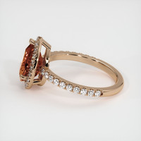 3.18 Ct. Orangish Brown Sapphire Ring, 14K Rose Gold 4
