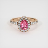 1.08 Ct. Padparadscha Sapphire Ring, 18K Rose Gold 1