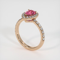 1.08 Ct. Padparadscha Sapphire Ring, 18K Rose Gold 2