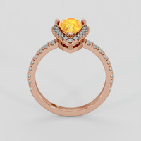 1.58 Ct. Orange Sapphire Ring, 18K Rose Gold 3