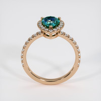 1.83 Ct. Greenish Blue Sapphire Ring, 18K Rose Gold 3
