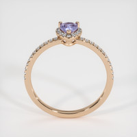 0.42 Ct. Purple Sapphire Ring, 18K Rose Gold 3