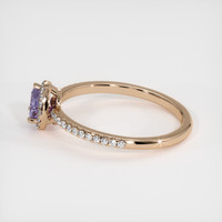 0.42 Ct. Purple Sapphire Ring, 18K Rose Gold 4
