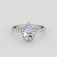 1.45 Ct. Blue Sapphire Ring, 10K White Gold 1