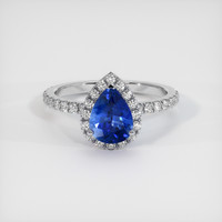 1.62 Ct. Blue Sapphire Ring, 14K White Gold 1