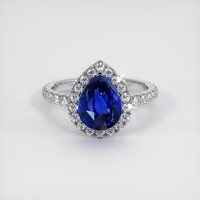 3.07 Ct. Sapphire Ring, 14K White Gold 1