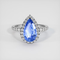 3.04 Ct. Sapphire Ring, 14K White Gold 1