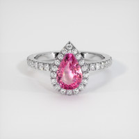 2.07 Ct. Pink Sapphire Ring, 14K White Gold 1