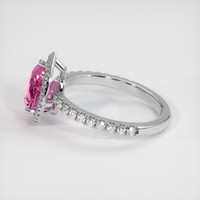 2.07 Ct. Pink Sapphire Ring, 14K White Gold 4