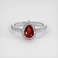 1.01 Ct. Ruby Ring, 14K White Gold 1