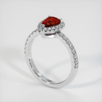 1.01 Ct. Ruby Ring, 14K White Gold 2