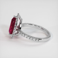 2.58 Ct. Ruby Ring, 14K White Gold 4