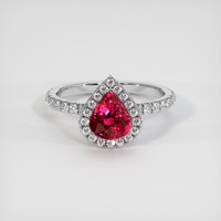 2.01 Ct. Ruby Ring, 14K White Gold 1