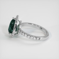 3.05 Ct. Greenish Blue Sapphire Ring, 14K White Gold 4