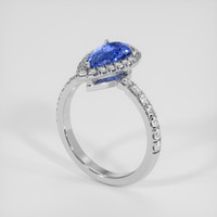 1.60 Ct. Blue Sapphire Ring, 14K White Gold 2