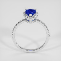 1.05 Ct. Blue Sapphire Ring, 14K White Gold 3