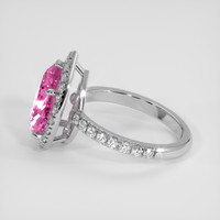 4.56 Ct. Purplish Pink Sapphire Ring, 14K White Gold 4