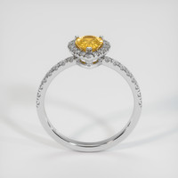 0.80 Ct. Orangish Yellow Sapphire Ring, 14K White Gold 3
