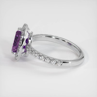 0.80 Ct. Sapphire Ring, 14K White Gold 4
