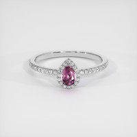 0.52 Ct. Sapphire Ring, 14K White Gold 1