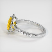 1.58 Ct. Yellow Sapphire Ring, 14K White Gold 4