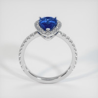 2.70 Ct. Blue Sapphire Ring, 18K White Gold 3