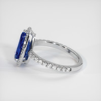 2.70 Ct. Blue Sapphire Ring, 18K White Gold 4