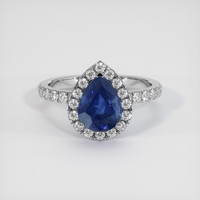 2.33 Ct. Sapphire Ring, 18K White Gold 1