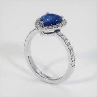 2.33 Ct. Sapphire Ring, 18K White Gold 2