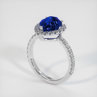 3.07 Ct. Sapphire Ring, 18K White Gold 2