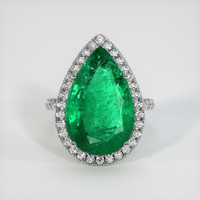 7.61 Ct. Emerald Ring, 18K White Gold 1