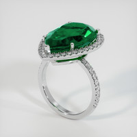 7.61 Ct. Emerald Ring, 18K White Gold 2