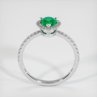 0.56 Ct. Emerald  Ring - 18K White Gold