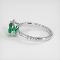 0.56 Ct. Emerald Ring, 18K White Gold 4