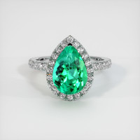 2.65 Ct. Emerald  Ring - 18K White Gold