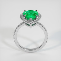 2.84 Ct. Emerald Ring, 18K White Gold 3