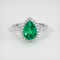 2.28 Ct. Emerald Ring, 18K White Gold 1