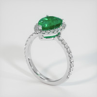 2.28 Ct. Emerald Ring, 18K White Gold 2